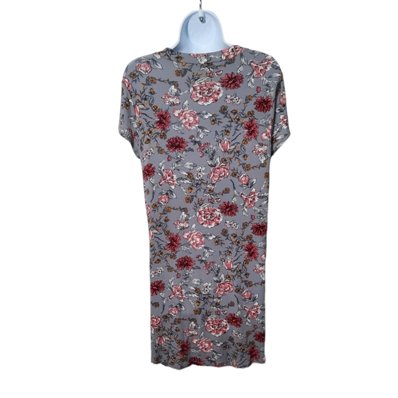 L Grey Floral Dress - Picture 3 of 5